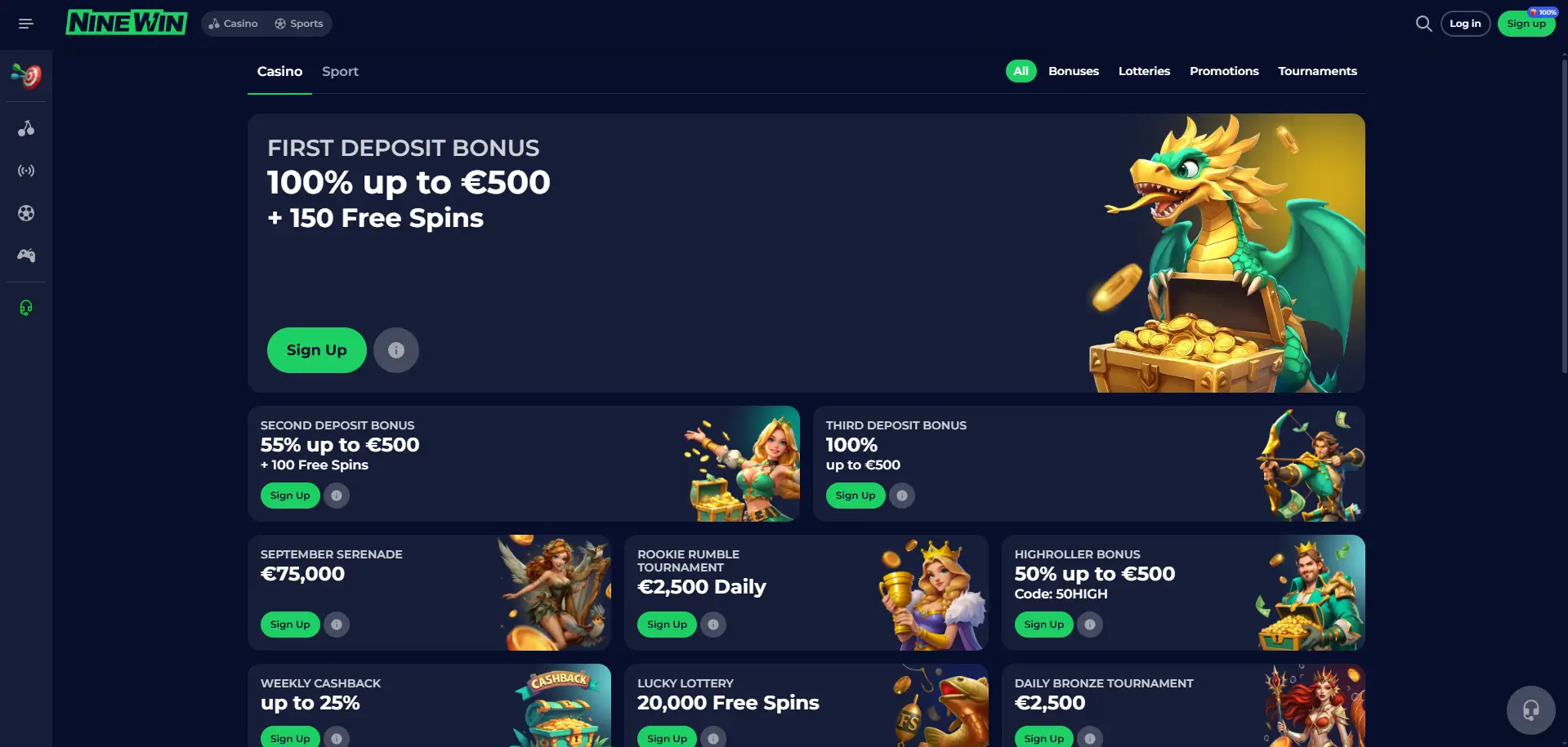 NineWin Bonuses